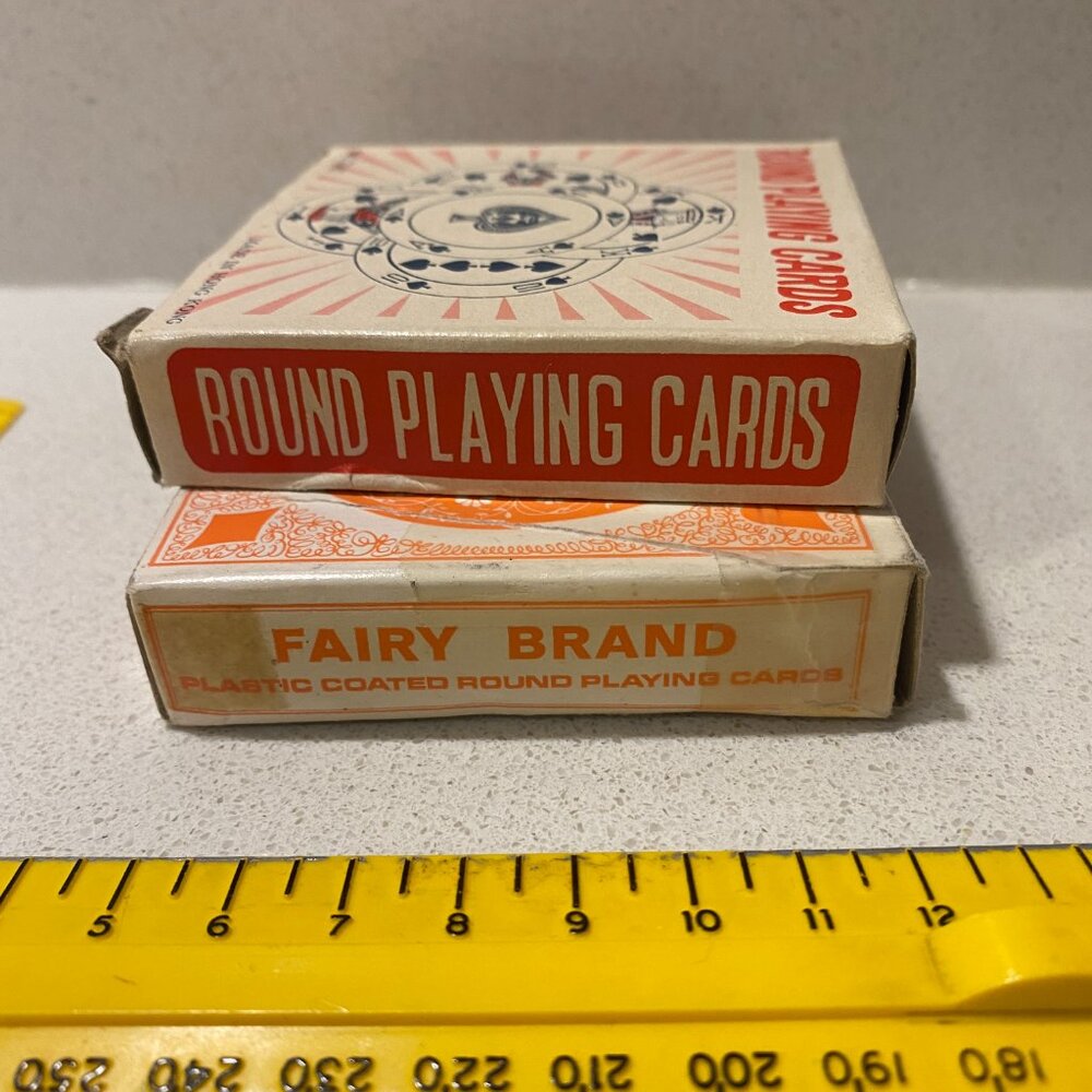 LOT OF 2 FULL DECKS VINTAGE ROUND CARDS - Picture 5 of 11